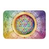 Metatron Cube with Merkaba and Flower of Life Front Door Mat Non-Slip Waterproof Interior   Kitchen Bedroom Rug