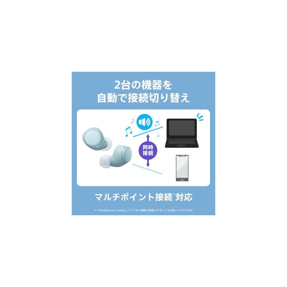 Sony WF-C510 True Wireless Earphones / Lightweight and Compact (4.6g) / High-Precision Call Quality / Ambient Sound Mode / Multipoint Connectivity / I