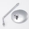 Universal Chrome Plated Motorcycle Scooter Rearview Mirror ABS Housing Glass Lens Street Bike Cruiser