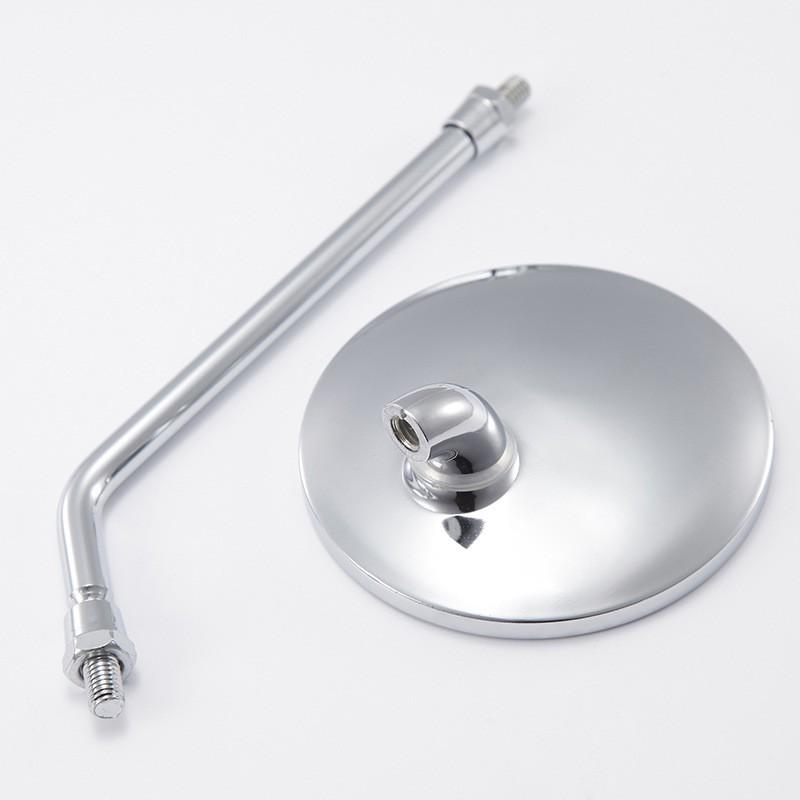 Universal Chrome Plated Motorcycle Scooter Rearview Mirror ABS Housing Glass Lens Street Bike Cruiser