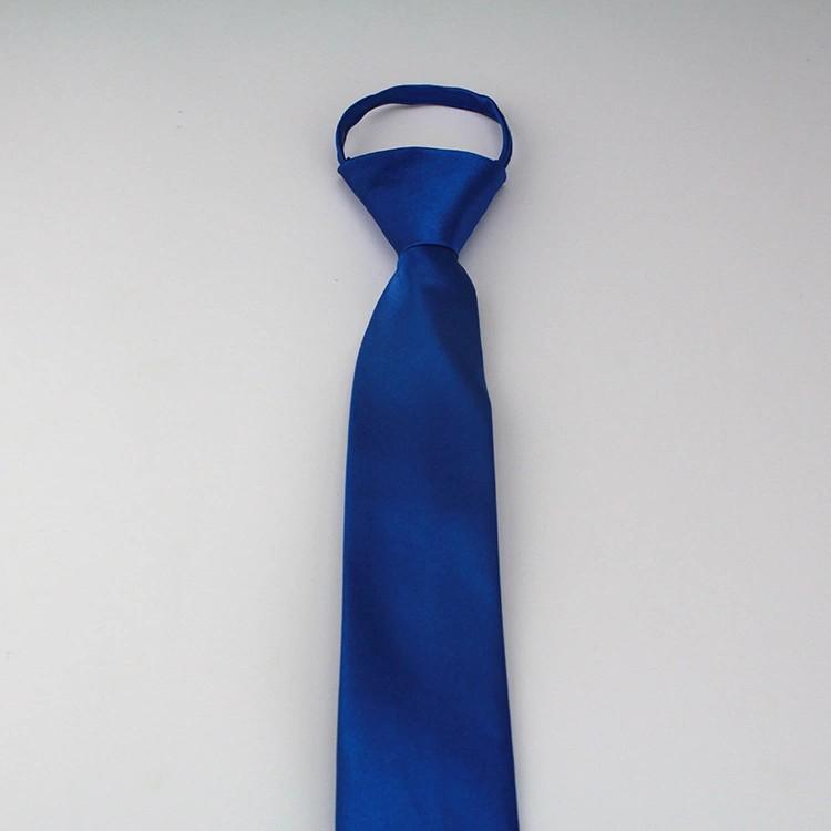 Tie Men'S Business Dress Narrow Version Occupation Easy To Pull Lazy Tie Marriage Solid Color Multi-Color