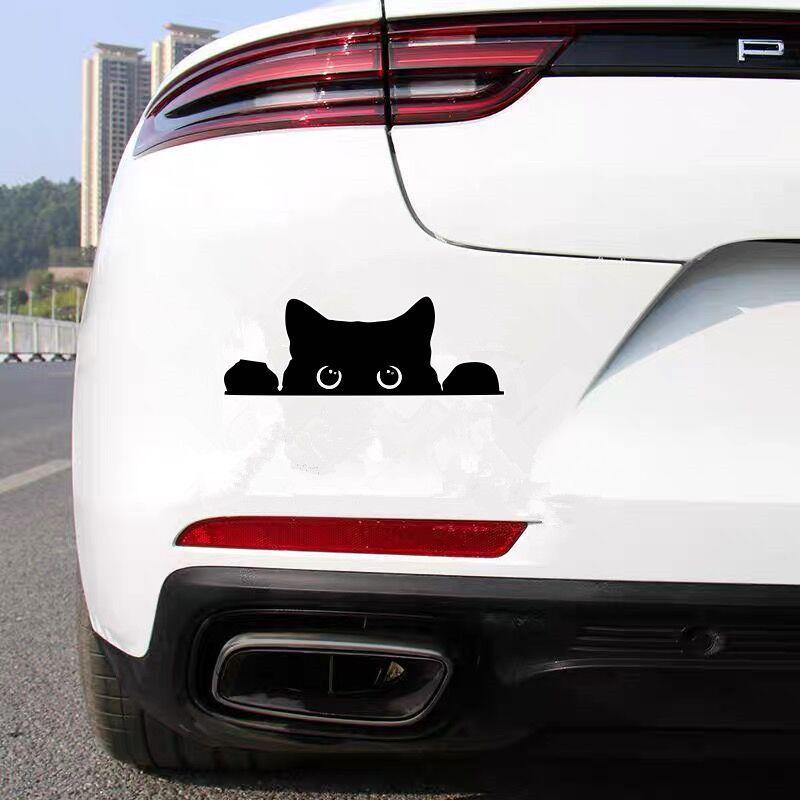 Creative Cross-border Cartoon Cat Sticker for Cars, Computers, Glass & Motorcycles