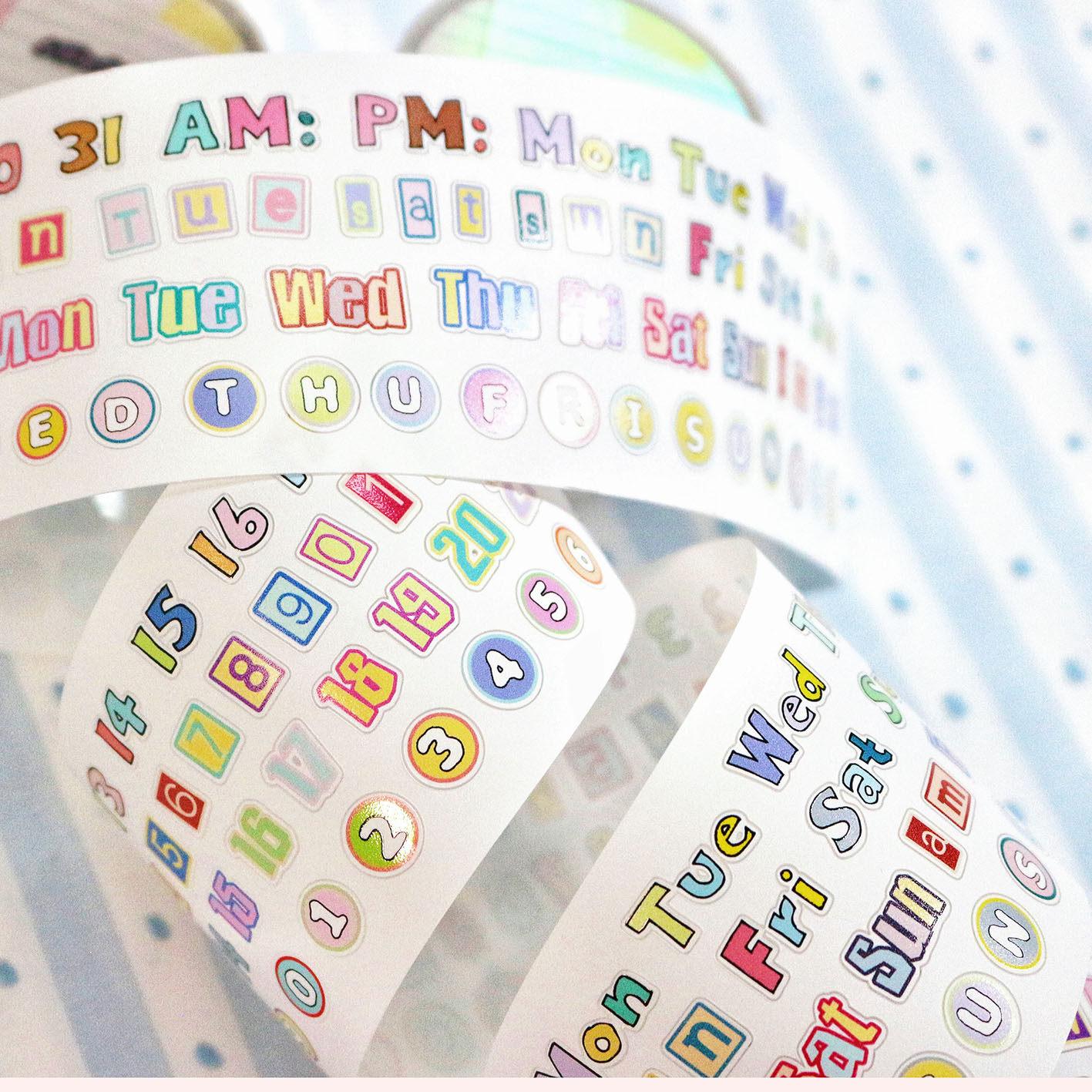 Korean Salt Style Die-Cut Tape Character MINI Daily Planner - Perfect for Journal Collage & Scrapbook