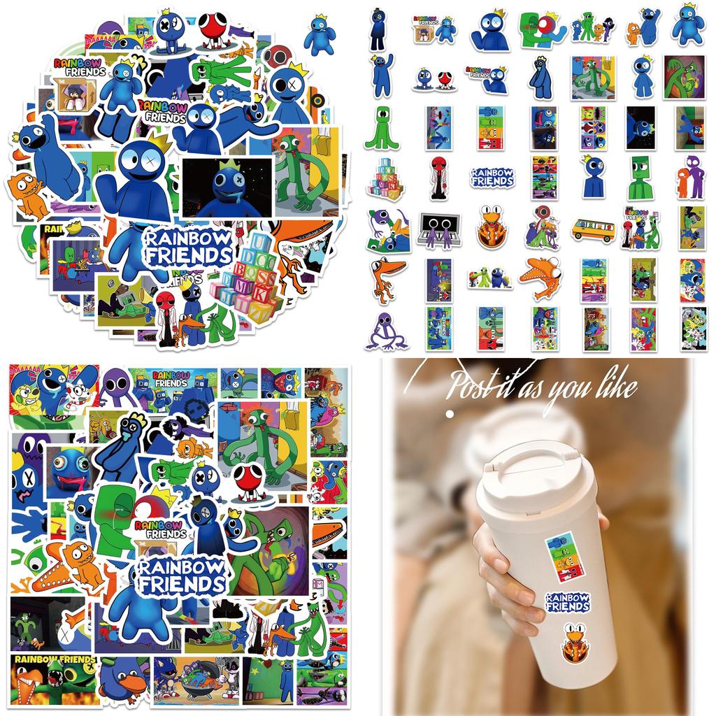 PVC Materiál Roblox Rainbow Friends Samolepky Vodotěsné A Odnímatelné
