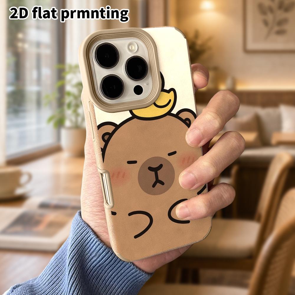 Phone Case: Lambskin 2D Flat Samsung Galaxy A34 A35 M05 M06 S20 S22 S21 FE Plus 5G Protective Case, Little Yellow Duck, Christmas and Halloween Gifts