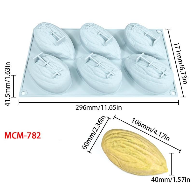 

Nut-Shaped Silicone Mold Almond/Pistachio/Pecan/Coffee Bean Mousse Mold DIY Candles Chocolate Ice Mould Kitchen Cake Decor Tool