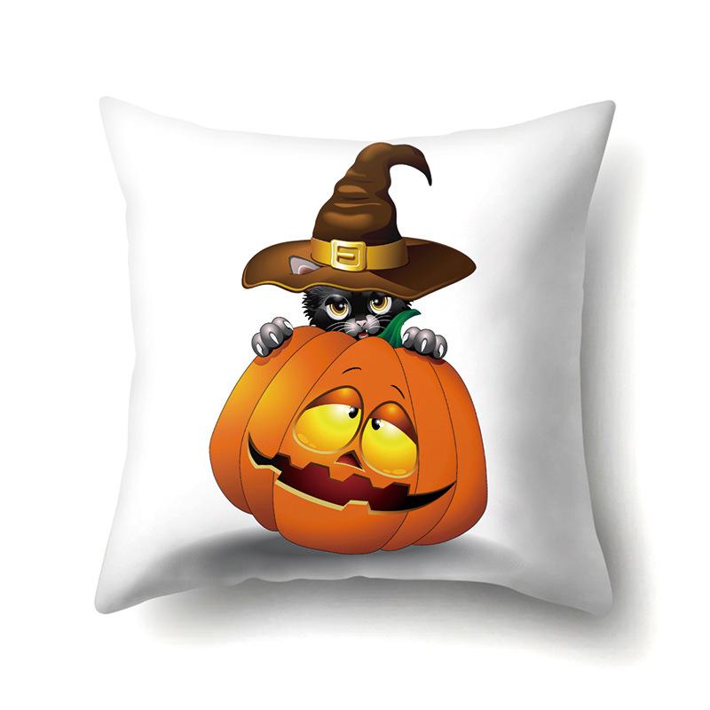Halloween Pillowcase Car Waist Pillow Pumpkin Sofa Cushion Cover Office Home Living Room Pillowcase