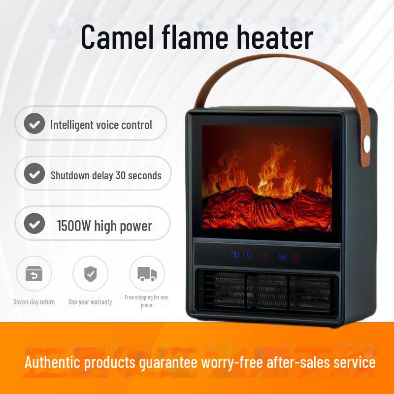 

Электрический настольный обогреватель Camel с имитацией пламени Mechanical Model чёрный