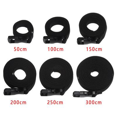 Reis Vastgebonden Nylon Cargo Vastzetband Bagage Zwart Duurzaam Spanband Riem Met Nokgesp Reissets Buiten Kampeergereedschap