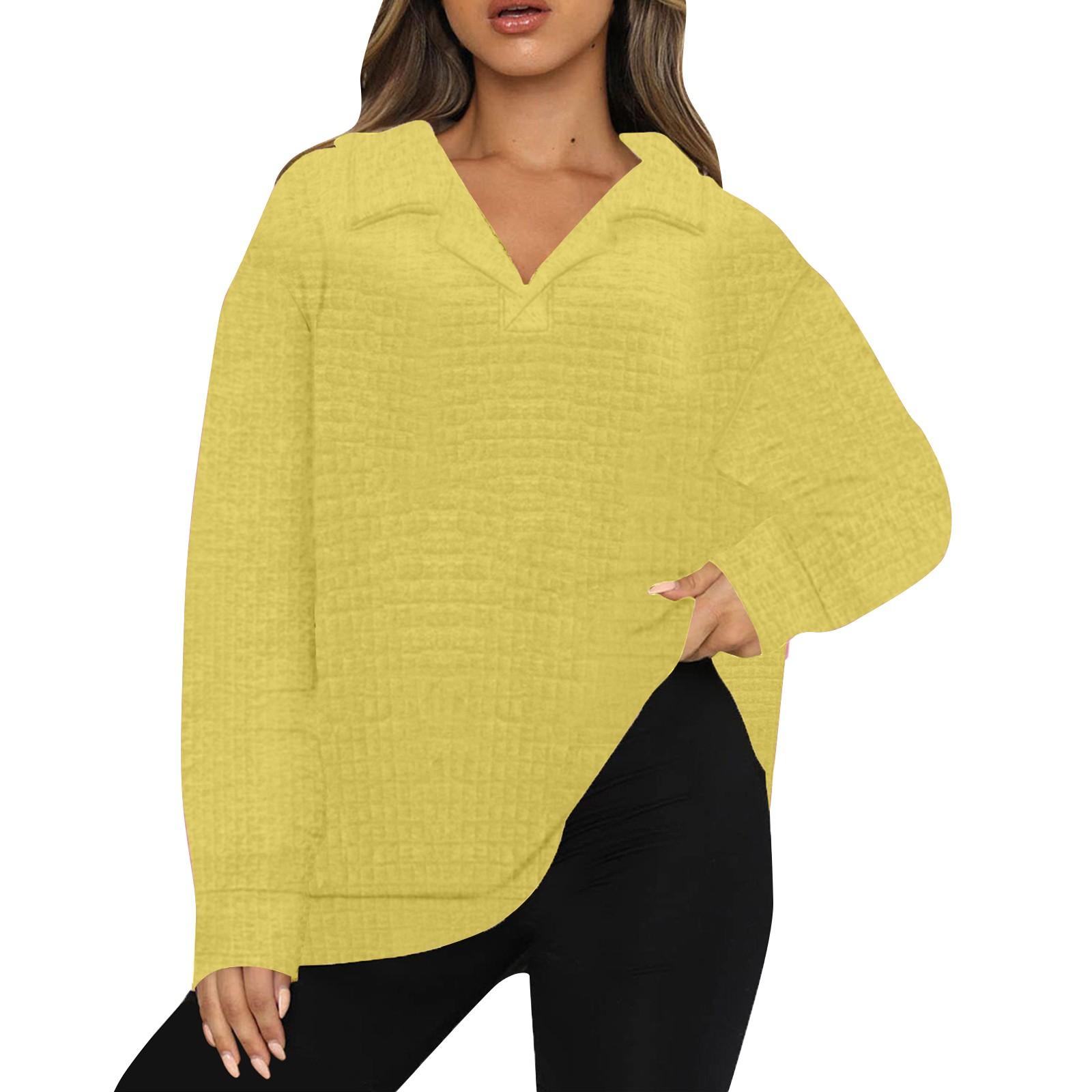 

Женская модная повседневная свободная однотонная толстовка с капюшоном в клетку Corn Checker XL жёлтый