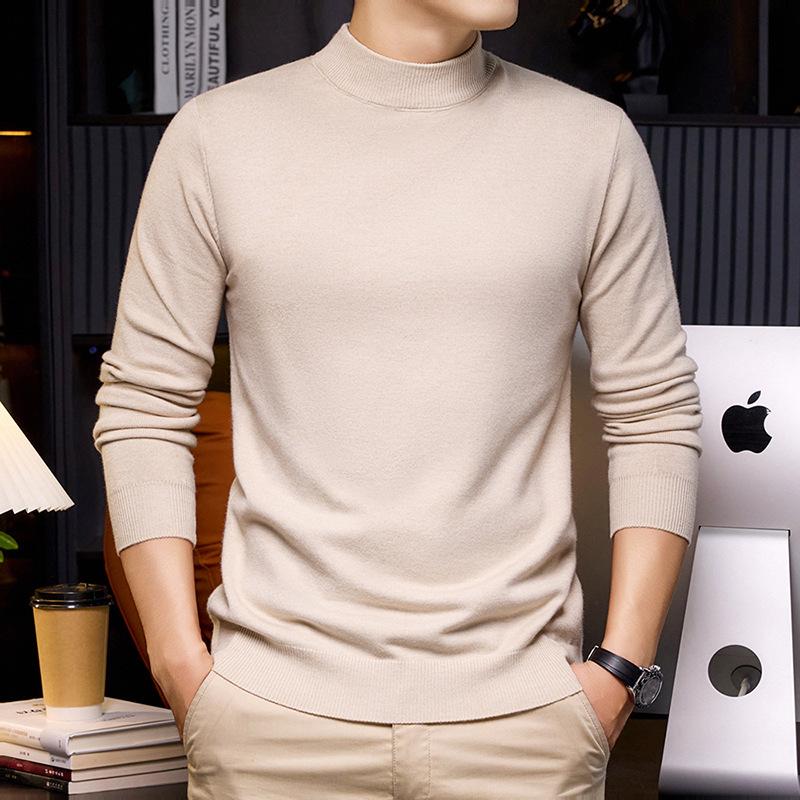 Weicher Strickpullover für Herren - Halber Rollkragen, Langarm für Herbst/Winter - Stilvoll, Bequem, Warm - Allein oder als Schicht tragen