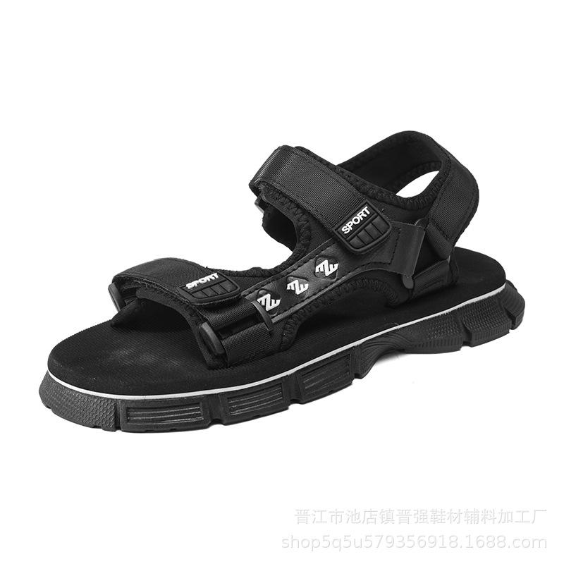 

Летние новые мужские сандалии мужские трендовые повседневные на платформе для улицы, для вождения, двойного назначения, пляжная обувь, крутые шлепанцы 40 чёрный