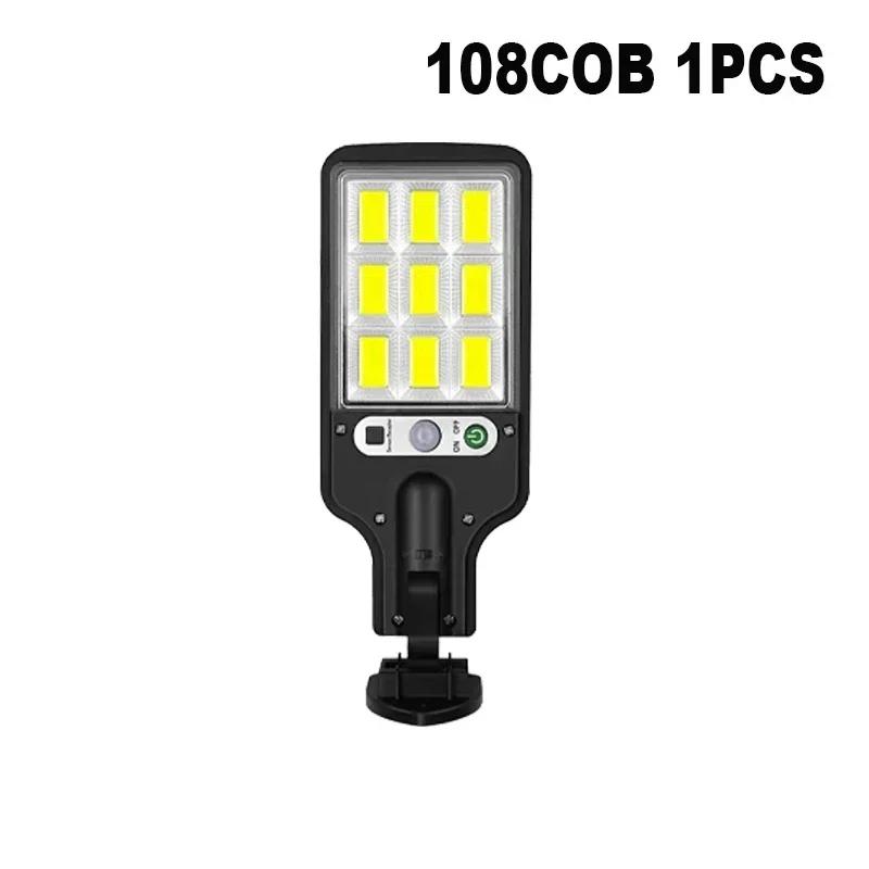 1-6PCS Motion Sensor Solar Outdoor Lights Waterproof 117COB LED Security Wall Lights Street Lamps with 3 Mode Patio Garage Yard