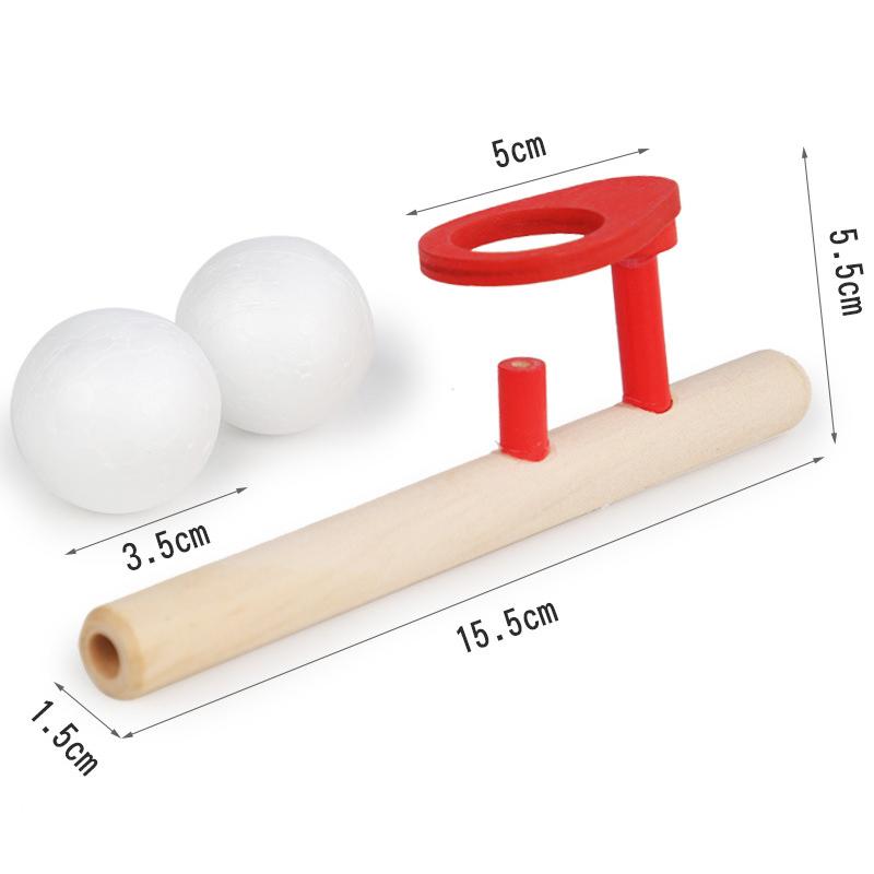 Wooden Balance Blowing Toys Blowing Pipe Whistles Balls Toys Floating Blow Pipe Balls Game Balanced Scientific Experiments TMZ