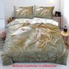 2/3Pcs Lion Duvet Cover Set, 1 Duvet Cover + 1/2 Pillowcase, Without Core Elegant White 3D Relief Lion Pattern Luxury Decorative