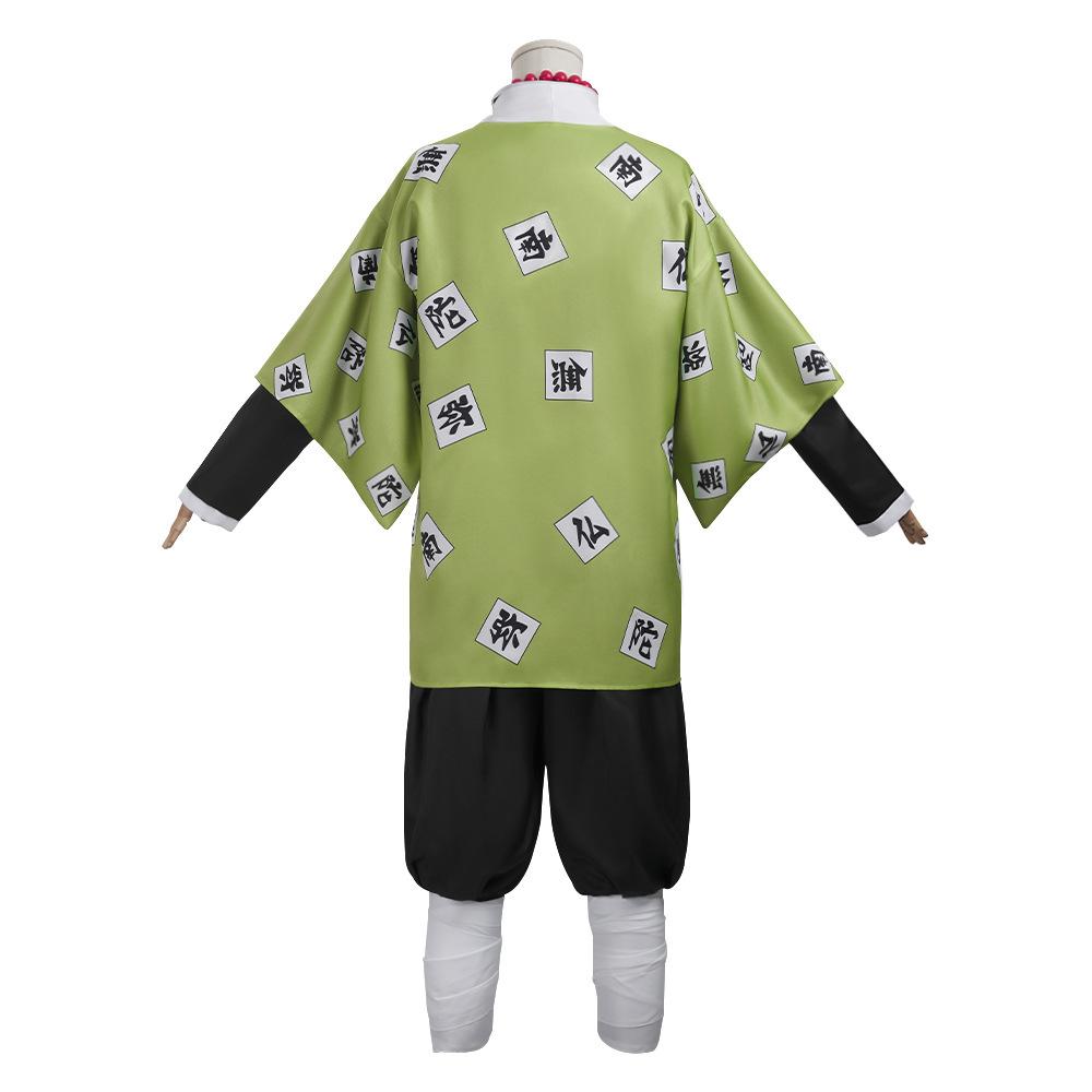 Anime Himejima Gyomei Cosplay Kostüm Mönch Druck Äußerer Umhang Perücke Team Uniform Armbänder Mann Halloween Karneval Anzug Mönch Druck