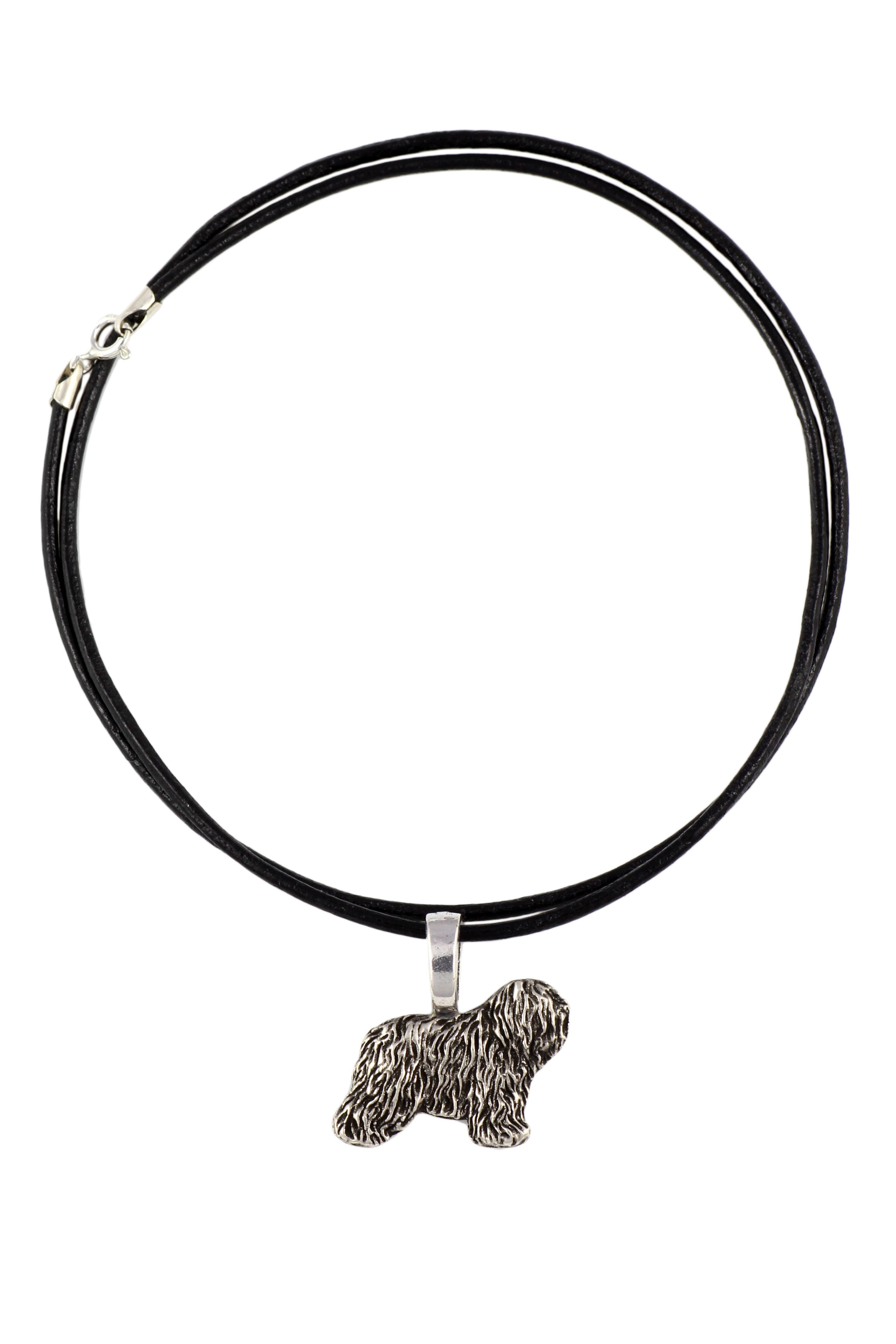 

Polish Lowland Sheepdog, PON, Valee Sheepdog I - Dog necklace, silver-plated pendant for the dog lover, subtle jewellery by Art-Dog срібний