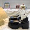 Japanese jk high heels versatile shoes women's thick heel 2025 spring and autumn new thick sole heightening retro French Mary Jane shoes