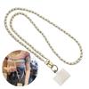 With Patch Pearl Phone Lanyard Crossbody Cellphone Straps Universal Bead Phone Chain  Women Girls