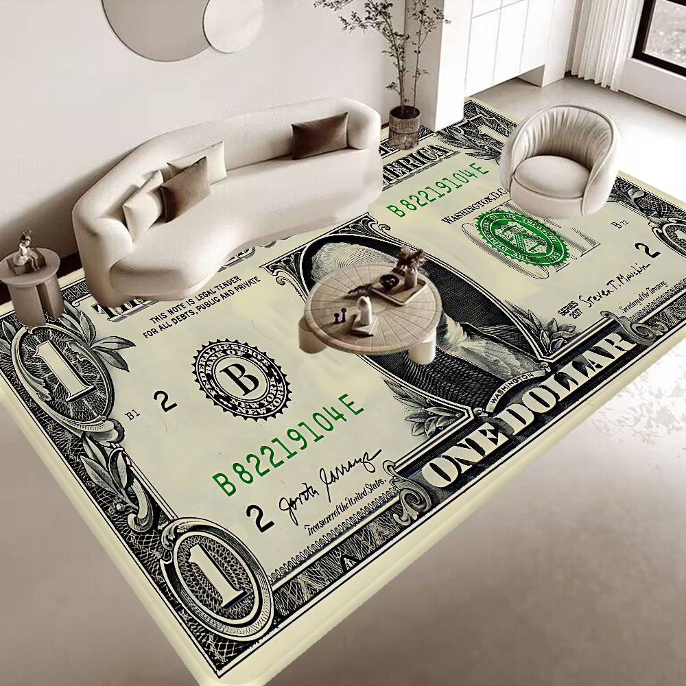 Dollar Geld Fußmatte Retro Mehrfachauswahl Wohnzimmer Küchenteppich Rutschfest Moderne Heimdekoration