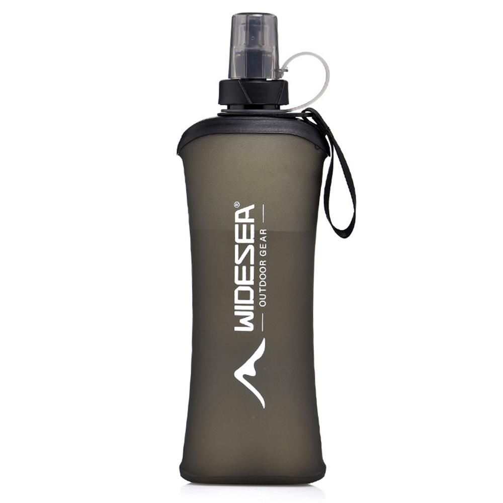 

WIDESEA WSPC-003G Outdoor Running Cycling Sports Water Bottle 500ml TPU Soft Foldable Hydration Flask (BPA Free, No FDA) A