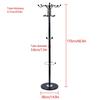 67-Inch Modern Coat Rack with Marble Base and 16 Ball-Tipped Hooks, Free-Standing Garment Stand for Jackets Hats Bags