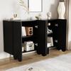 Cabinet Storage Spacious Countertop Stable Structure Minimalist Style Strong Load-bearing with Shelf Heavy Duty Freestanding Sideboard Hutch
