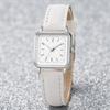 2PCS/Set Women's Fashion Watch Simple Square Dial Leather Watch