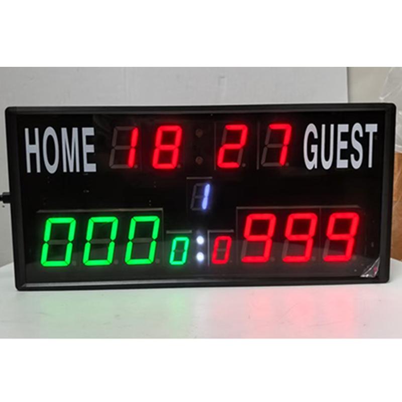 Professional Indoor Basketball Hoop Scoreboard LED Timer with Aluminium Alloy Frame and Black Finish for Court Use Scoreboards & Timers