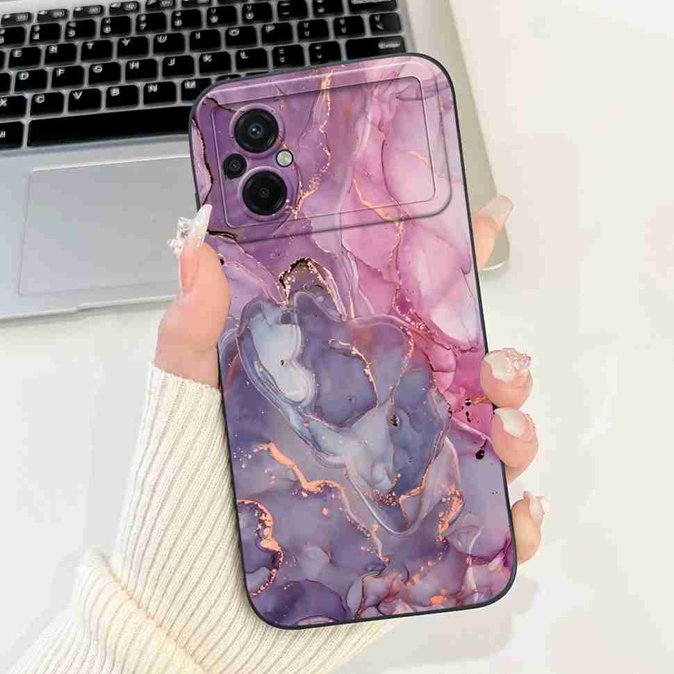 For Xiaomi Poco M5 4G Case Fashion Painting Flower Soft Silicone Back Cover For Xiaomi PocoM5 POCO M5 4G Shockproof Phone Cases