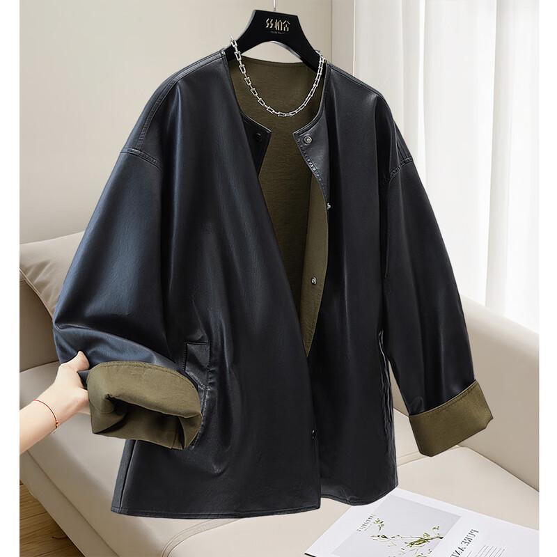 

Женская мотокуртка свободного кроя со спущенным плечом 2XL