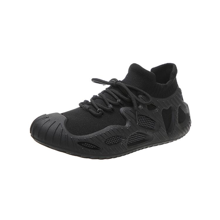 Spring and summer women's shoes fly woven socks mouth thick-soled shoes Korean version of the trend of women's sports casual shoes