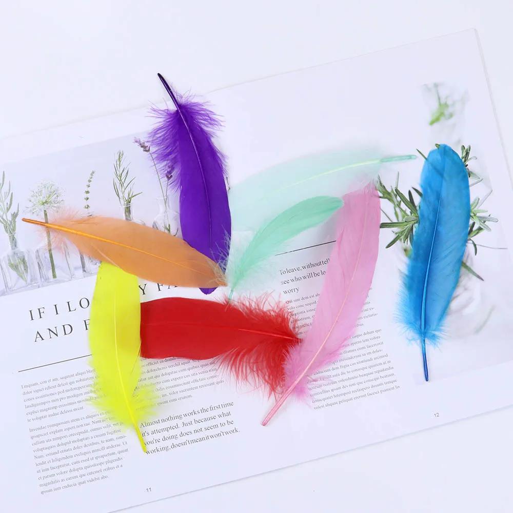 Premium White Swan Goose Feathers 15-20cm 50PCS/Lot 28 Colors for Jewelry Making Wedding Decor Crafts DIY Feather Accessories
