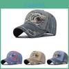 Vintage 3d Embroidered Shark Baseball Cap Cotton Material Adjustable Size For Men And Women