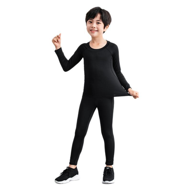 Conjunto de Compresión Atlético para Niños Niños Secado Rápido Traje para Correr Gimnasio Entrenamiento Baloncesto Fútbol