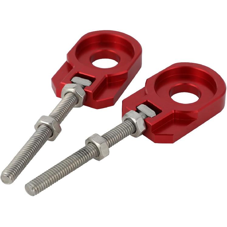 Motorcycle 2pcs 12mm Chain Adjuster Tensioner Swingarm Spool Tensioner Tension Adjuster CNC Universal for CRF 110 CRF110 CRF110F CRF110F 2013-2025