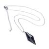 Natural Obsidian Point Pendant Necklace Pendulum for Dowsing 530 [Seki-Kira]