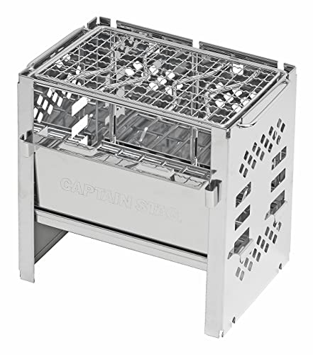 

[Amazon.co.jp Exclusive] Captain Stag UG-45 BBQ Stove, Fire Pit, 3-in-1 Folding Kamado Smart Grill, B6-Type, with Bag, 3 Adjustable Levels, Silver [Mu