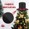 1pc Snowman Hat Diy Christmas Decoration Fabric Cap Holiday Winter Party Outdoor Festive Decor Craft Gift Magician Style
