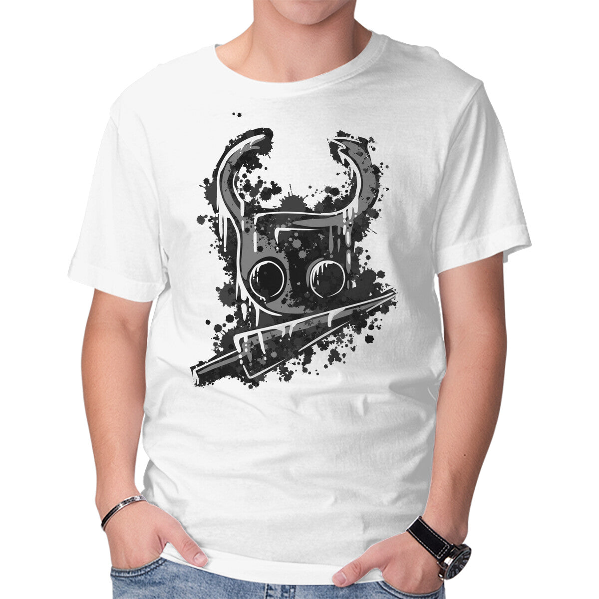 Unisex Crew Neck T-Shirt Look At My Nail Graphic Short Sleeve Casual Tee XL