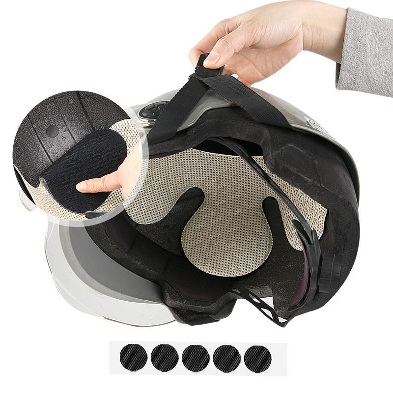 Motorcycle Helmet Liner Pad - Bio-Based Inner Cap Accessory, Universal Fit, Non-Hair Pressing.