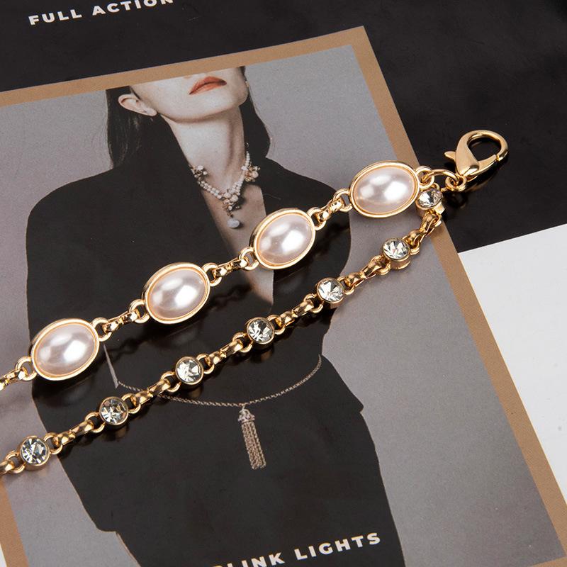 European and American Pearl Chains for Women Fashion Versatile Decorative Dress Body Chain Metal Small Fragrance Waist Chain Women