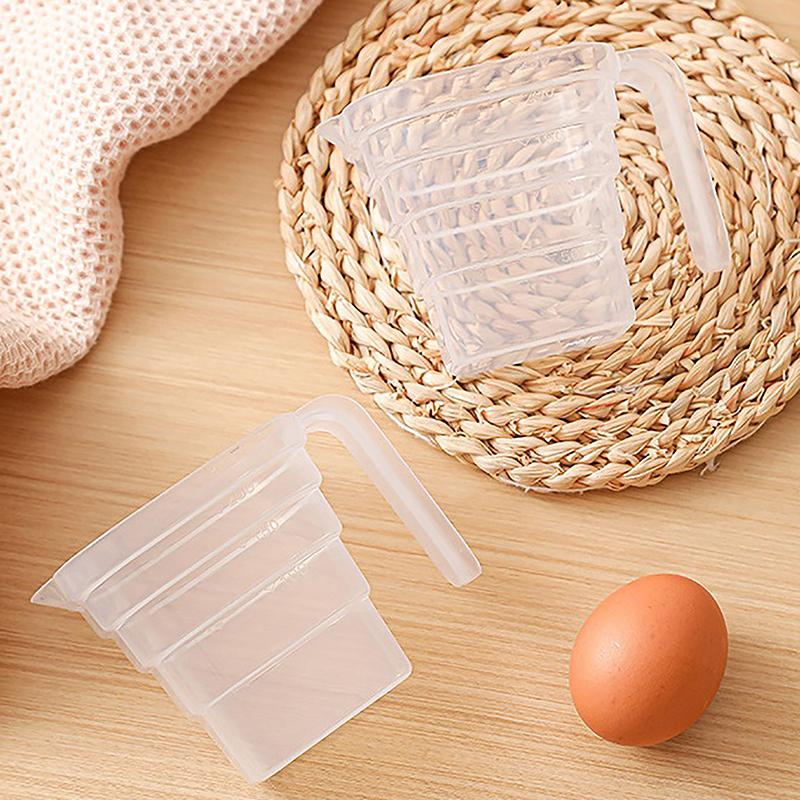 250 ml plastový priehľadný odmerný pohár s odstupňovaním Domácnosť Kuchyňa Pečenie Merací nástroj Dizajn s rukoväťou Poháre