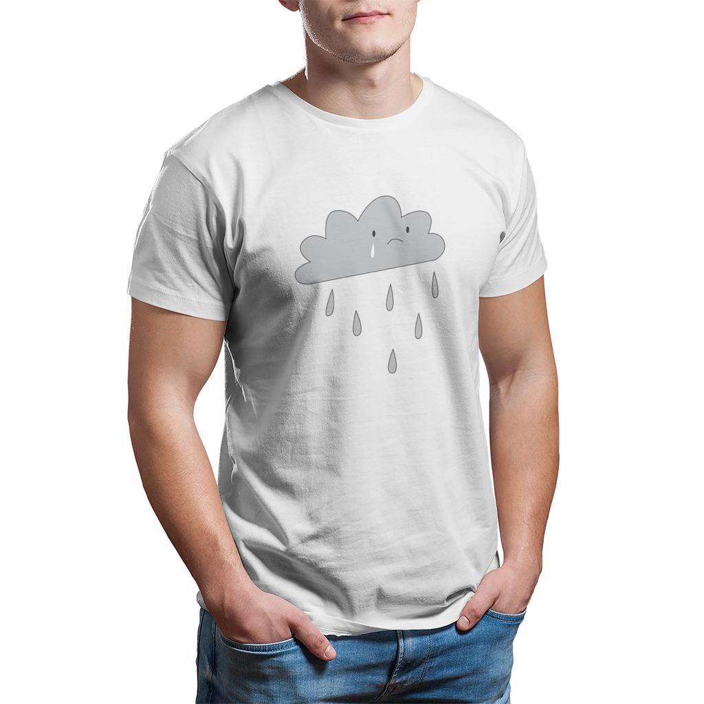 Sad Rain Cloud TShirt Fashion Graphic Oversized Tops HipHop Tshirt 27570