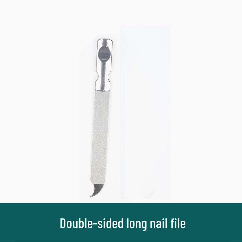 Stainless Steel Double-Sided Nail File Buffing Strip Ultra-Thin Manicure Tool