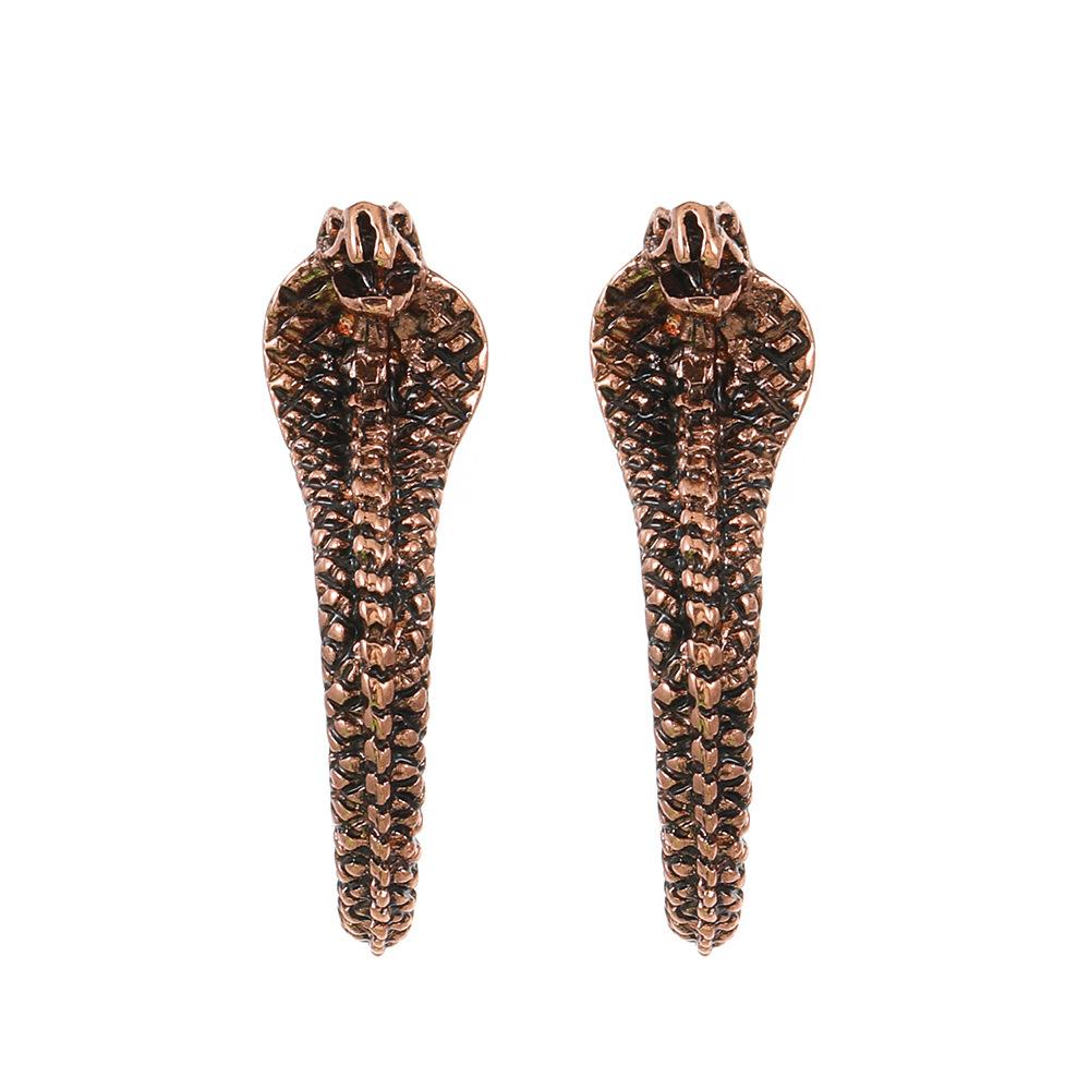 Gold & Black Snake Earring Collection, Assorted Serpent-Shaped Statement Drop Earrings for Women