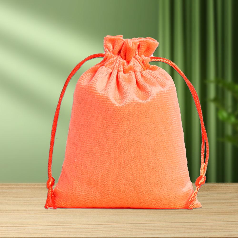 Black Custom Velvet Drawstring Jewelry Pouch