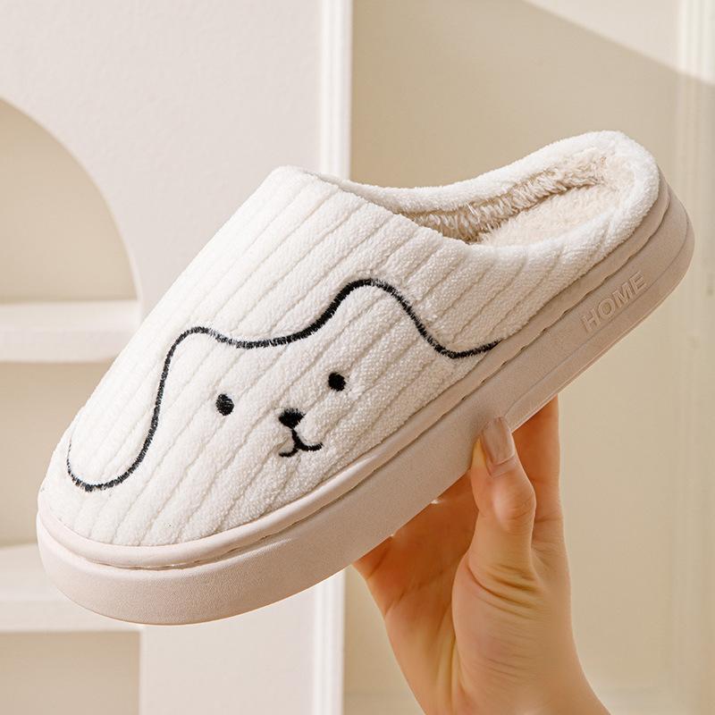 2025 new cotton mop winter home indoor thickened warm non-slip breathable cotton slippers autumn and winter
