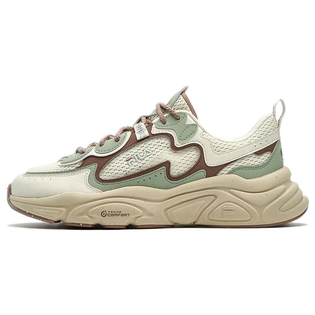 Fila Mars 1S Fabric Synthetic Leather TPU Casual Versatile Low-Top Lifestyle Shoes Men Sneaker Off-White Green F12M332123FAS