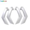 For VW For Volkswagen T-ROC TROC 2017-  2024 Carbon Fiber Car Inner Door Armrest Handle Cover Trim Interior Accessories